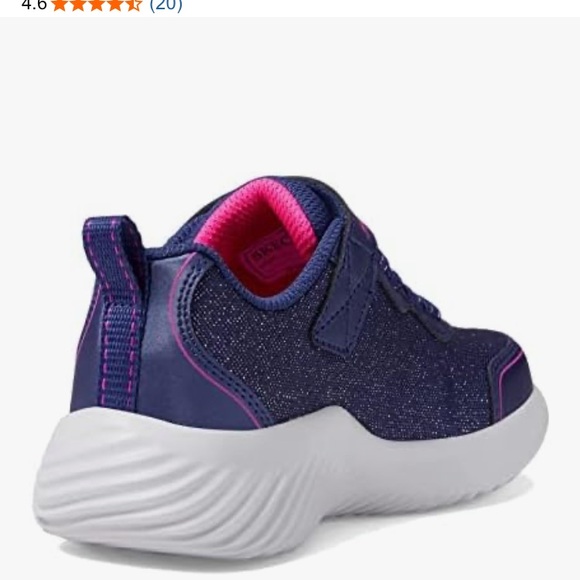 Skechers Kids' Sparkling Navy and Pink Sneakers - Picture 4 of 10